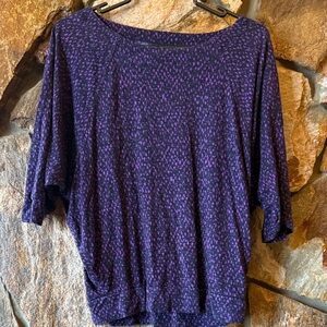LOFT Purple Patterned Blouse